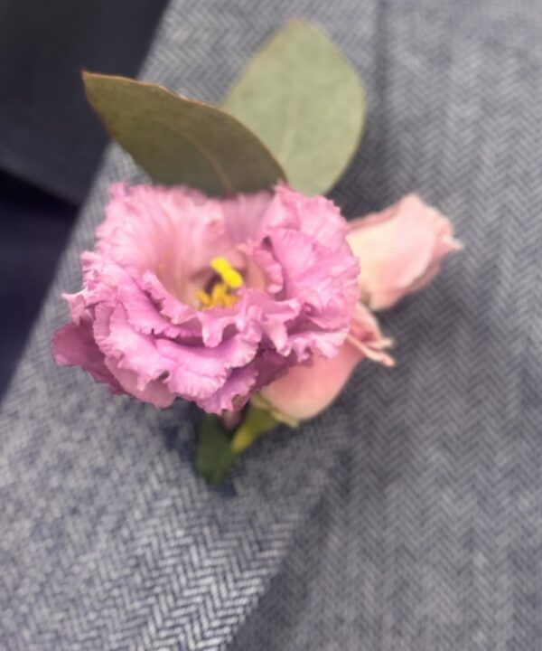 wedding buttonhole pastel